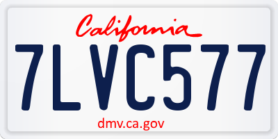 CA license plate 7LVC577