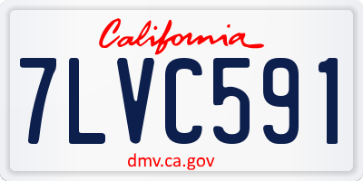 CA license plate 7LVC591