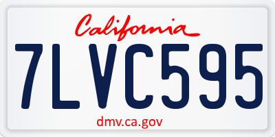 CA license plate 7LVC595