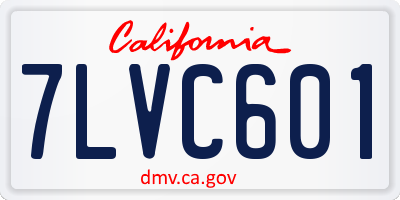 CA license plate 7LVC601