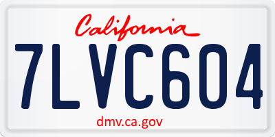 CA license plate 7LVC604