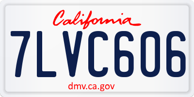 CA license plate 7LVC606
