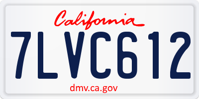 CA license plate 7LVC612