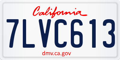 CA license plate 7LVC613