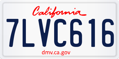 CA license plate 7LVC616