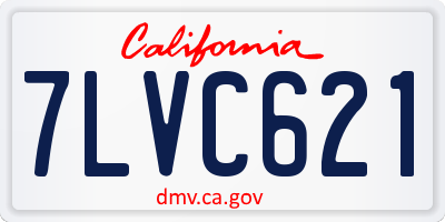 CA license plate 7LVC621