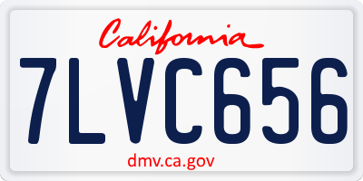 CA license plate 7LVC656