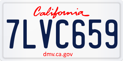 CA license plate 7LVC659