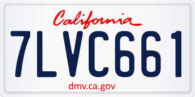 CA license plate 7LVC661