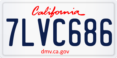 CA license plate 7LVC686