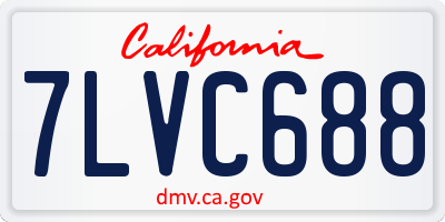 CA license plate 7LVC688