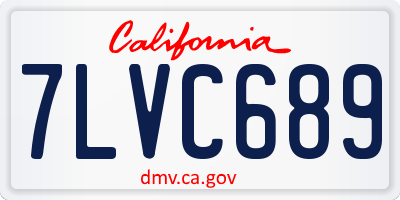 CA license plate 7LVC689
