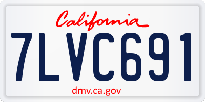 CA license plate 7LVC691