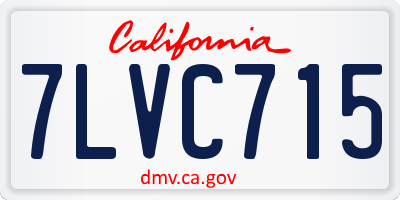 CA license plate 7LVC715