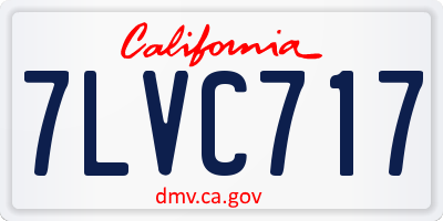 CA license plate 7LVC717