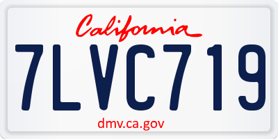 CA license plate 7LVC719