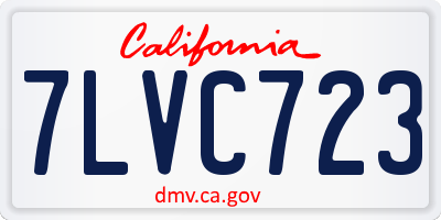 CA license plate 7LVC723