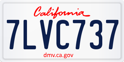CA license plate 7LVC737