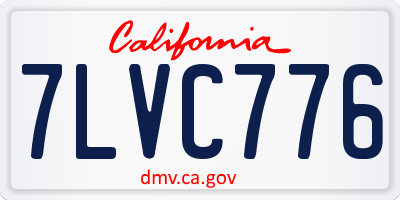 CA license plate 7LVC776