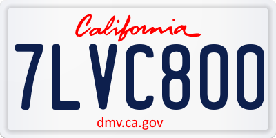 CA license plate 7LVC800
