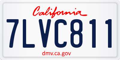 CA license plate 7LVC811