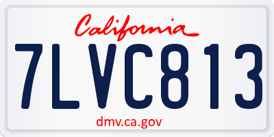 CA license plate 7LVC813