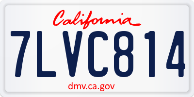 CA license plate 7LVC814