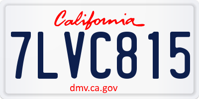 CA license plate 7LVC815