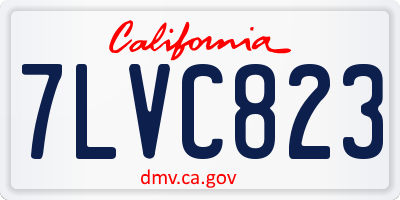 CA license plate 7LVC823