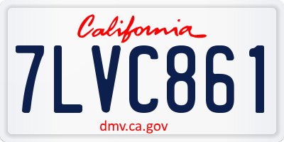 CA license plate 7LVC861