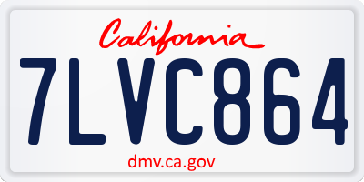 CA license plate 7LVC864