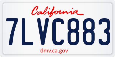 CA license plate 7LVC883