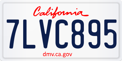 CA license plate 7LVC895