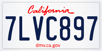 CA license plate 7LVC897