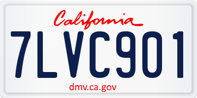 CA license plate 7LVC901