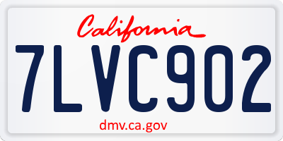 CA license plate 7LVC902