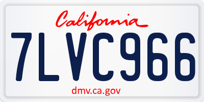 CA license plate 7LVC966