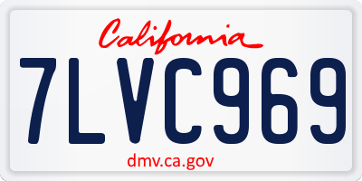 CA license plate 7LVC969