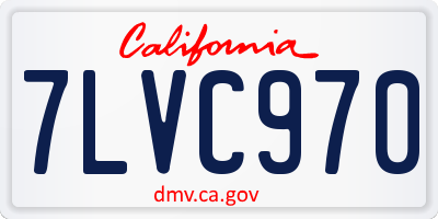 CA license plate 7LVC970