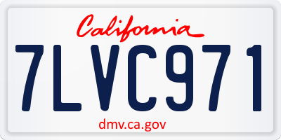 CA license plate 7LVC971