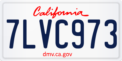 CA license plate 7LVC973