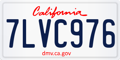 CA license plate 7LVC976