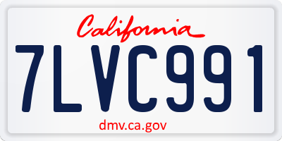 CA license plate 7LVC991