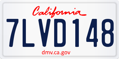 CA license plate 7LVD148