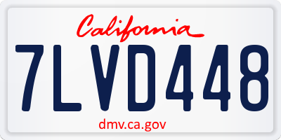 CA license plate 7LVD448