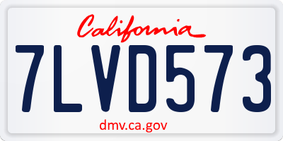 CA license plate 7LVD573