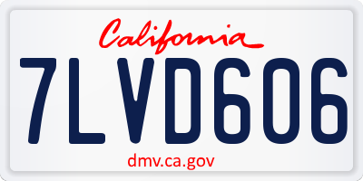 CA license plate 7LVD606