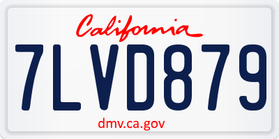 CA license plate 7LVD879