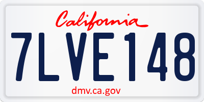 CA license plate 7LVE148