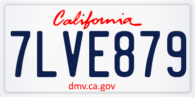 CA license plate 7LVE879
